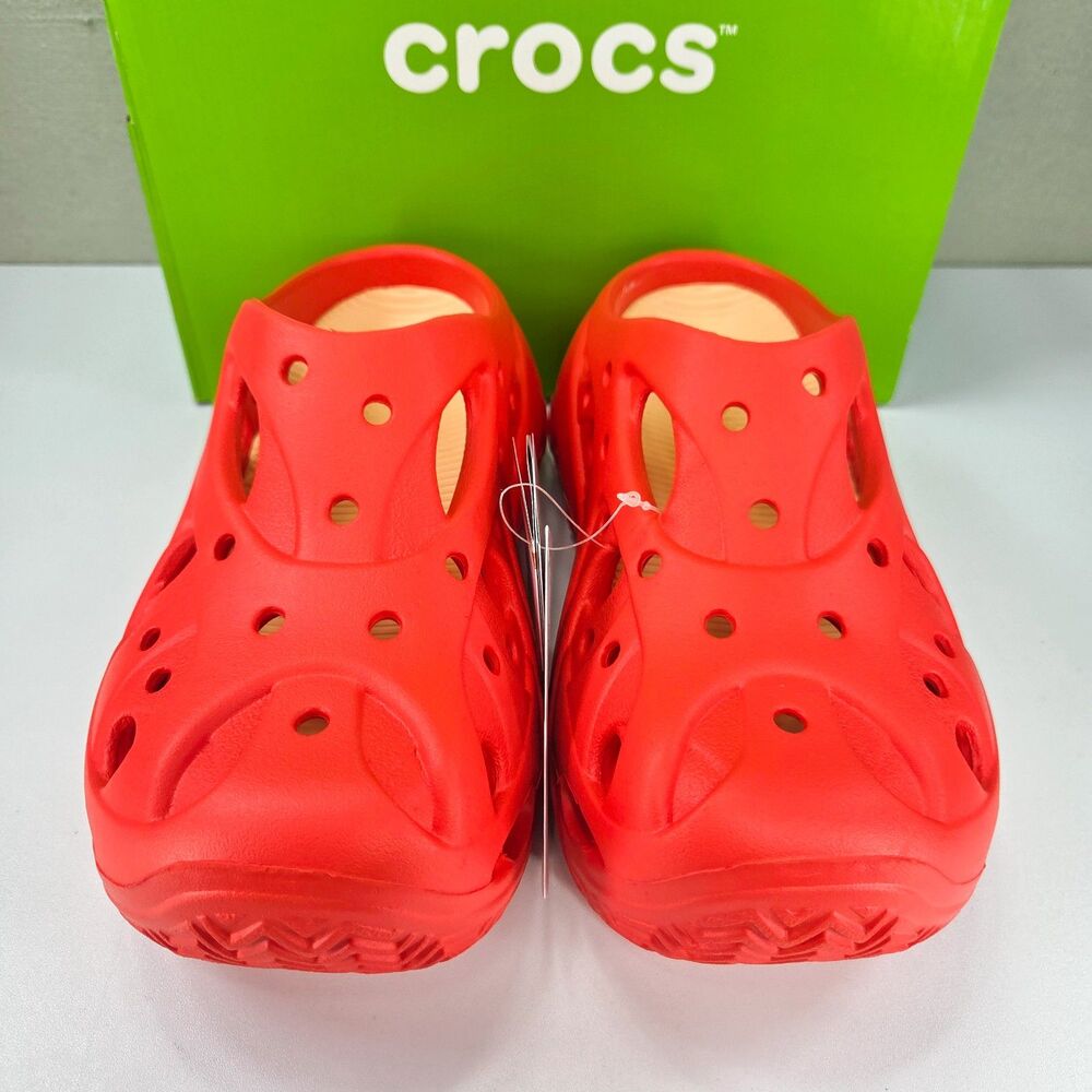 Crocs Women's Caged Clog Starfish Orange Sandals 211141-7AH Sz 6W - Picture 3 of 8